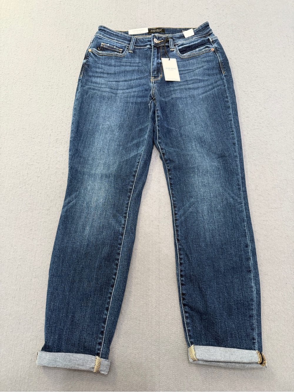 Women's Judy Blue Size 5/27 Boyfriend Jeans in Medium Blue - Relaxed Fit NWT